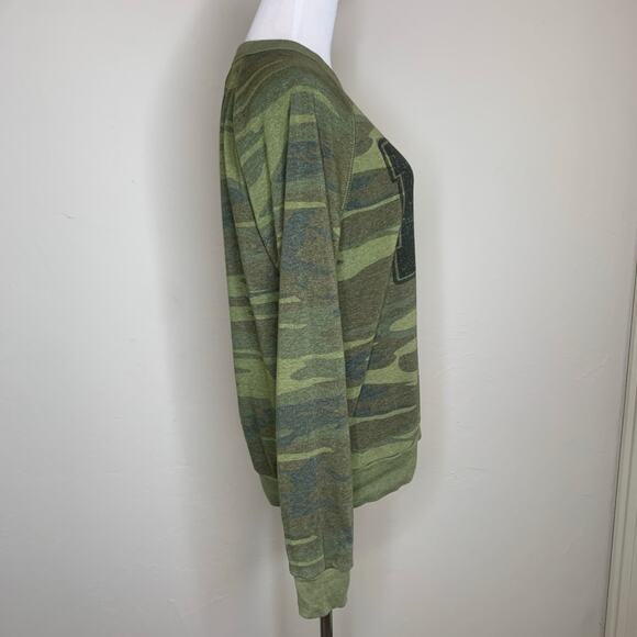 Camo Crew Neck Sweatshirt KC Sz Small - Picture 4 of 9